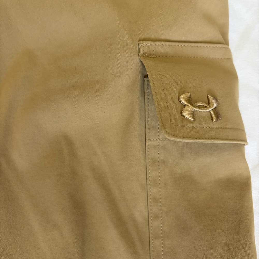 Under Armour Khaki Cargo Pants with Orange Side Stripe and Snap Leg Men’s M - Picture 8 of 9